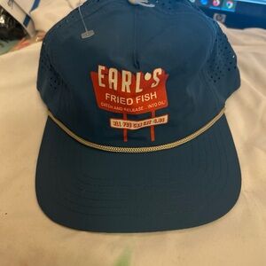 Uncle Earl's Fried Fish Logo adjusts stable blue cap new with tags fisherman’s